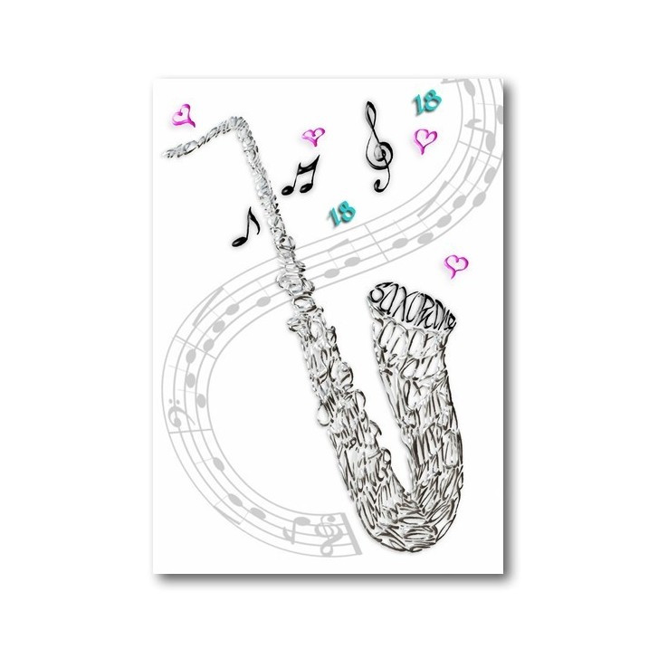 Saxophone Celebration Card