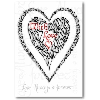 Valentine with love - red & black