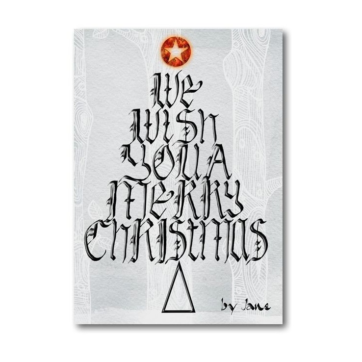 Árbol de los deseos - tarjeta de navidad