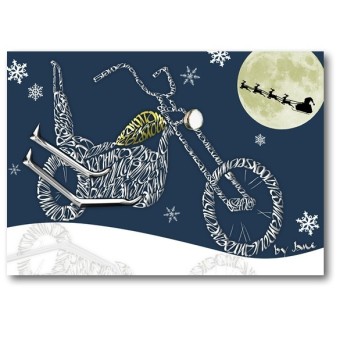 Old School Chopper Christmas Card