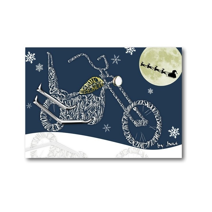 Old School Chopper Christmas Card