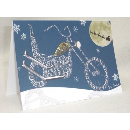 Motocicleta vieja escuela - Navidad