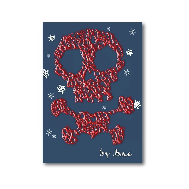 Calavera pirata y tibias cruzadas - Navidad