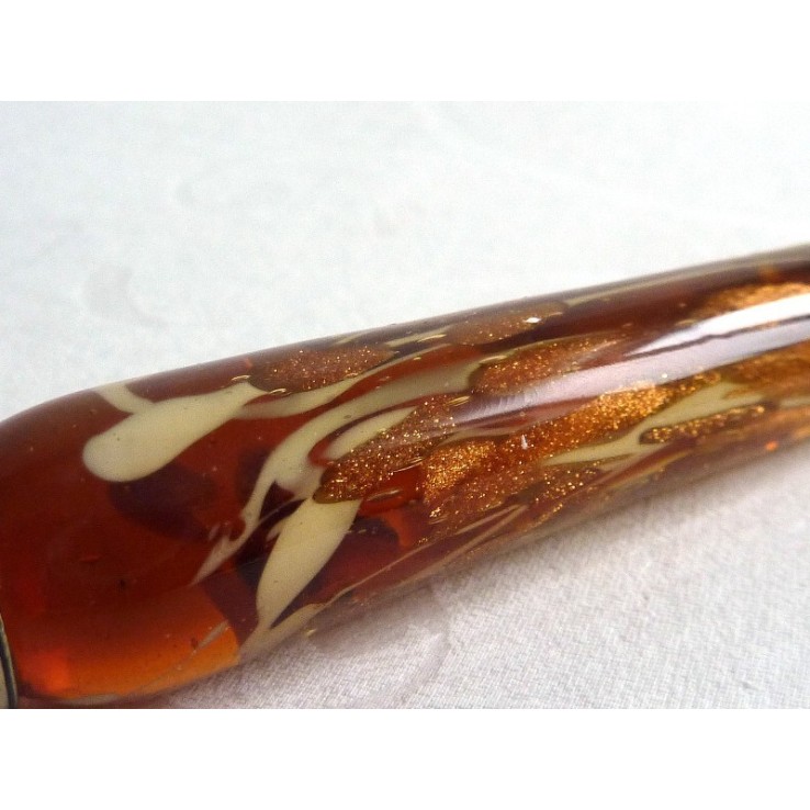 Bladgoud glas kalligrafie pen en inkt