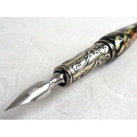 Bladguld glas kalligrafi pen og blæk