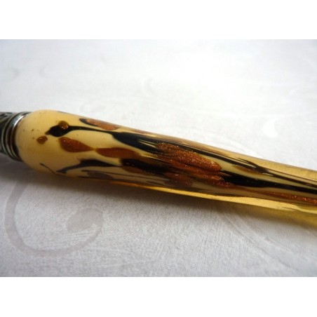 Calligrafia penna in vetro foglia d'oro e d'inchiostro