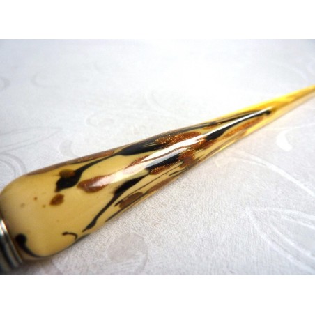 Hoja de oro de cristal Caligrafía Pluma y tinta