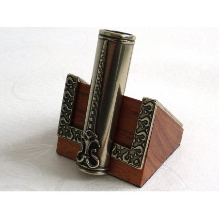 Penna calligrafica di legno, titolare calamaio e penna