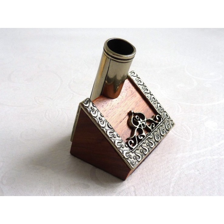Feather Quill Dip Pen Inkwell & Pen Holder