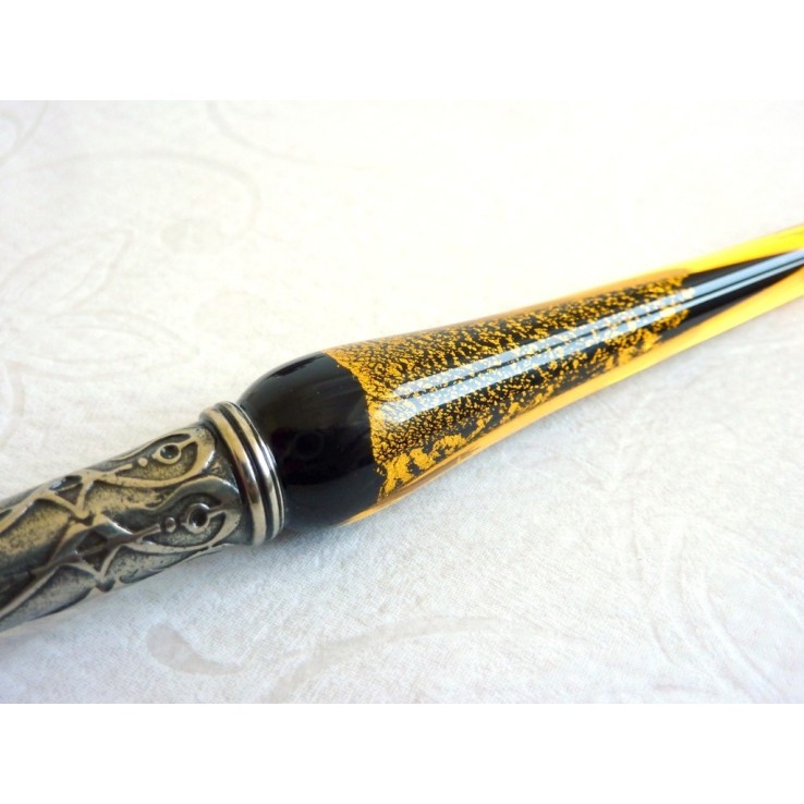 Pluma de caligrafía hoja de oro conjunto