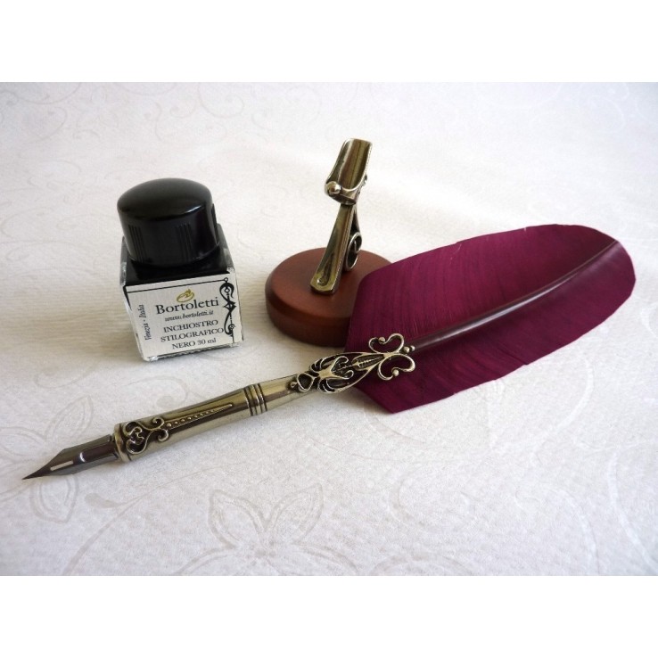 Federstift, fünf Spitzen und Stifthalter