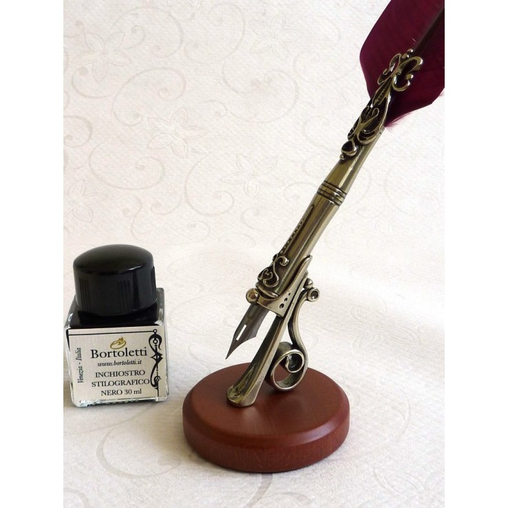 Federstift, fünf Spitzen und Stifthalter