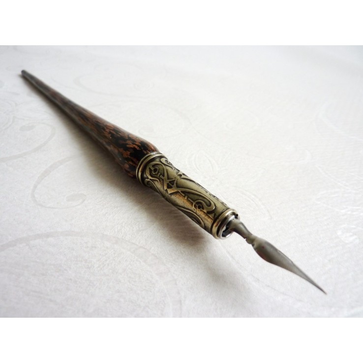 Copper and Glass Calligraphy Pen