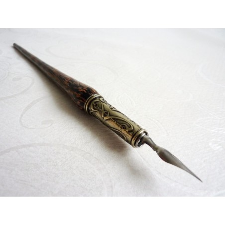 Copper and Glass Calligraphy Pen