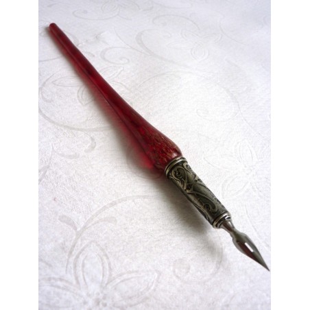 Stylo calligraphie cuivre et verre