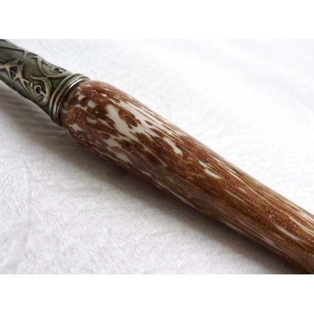 Copper and Glass Calligraphy Pen