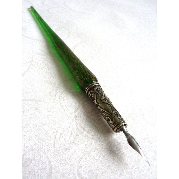 Kobber og glas kalligrafi pen