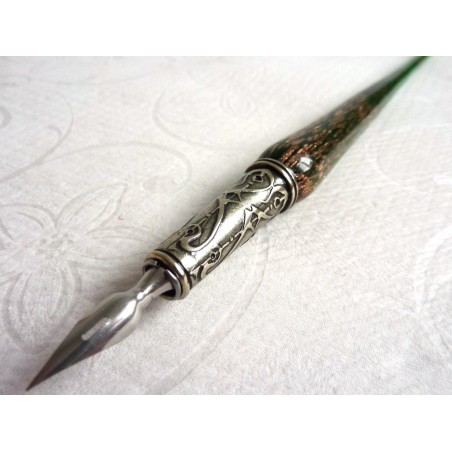 Copper and Glass Calligraphy Pen