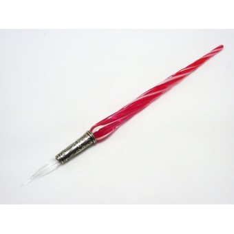 Pluma de caligrafía de vidrio retorcido y punta de vidrio