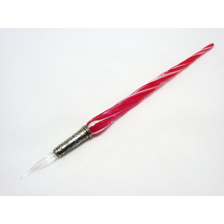 Twisted Glass Calligraphy Pen with Glass Nib