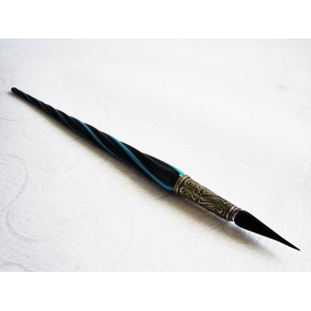 Twisted Glass Calligraphy Pen with Glass Nib