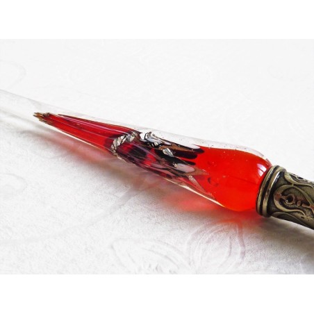 Silberblatt-Glasstift mit Glasfeder