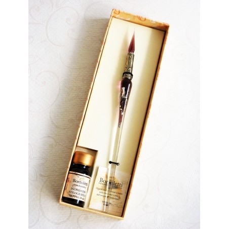 Silberblatt-Glasstift mit Glasfeder