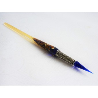 Bladguld glas pen med glas nib 2