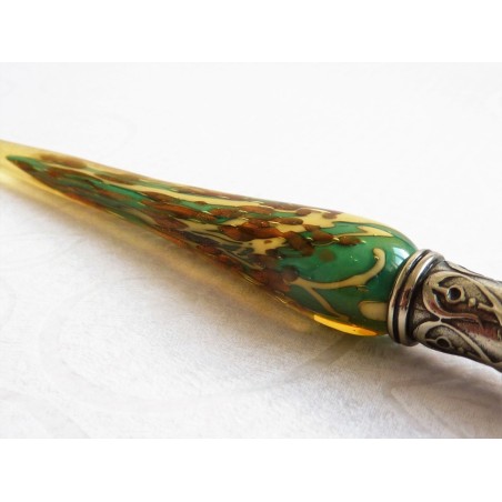 Blattgold Glashalter mit Glasfeder