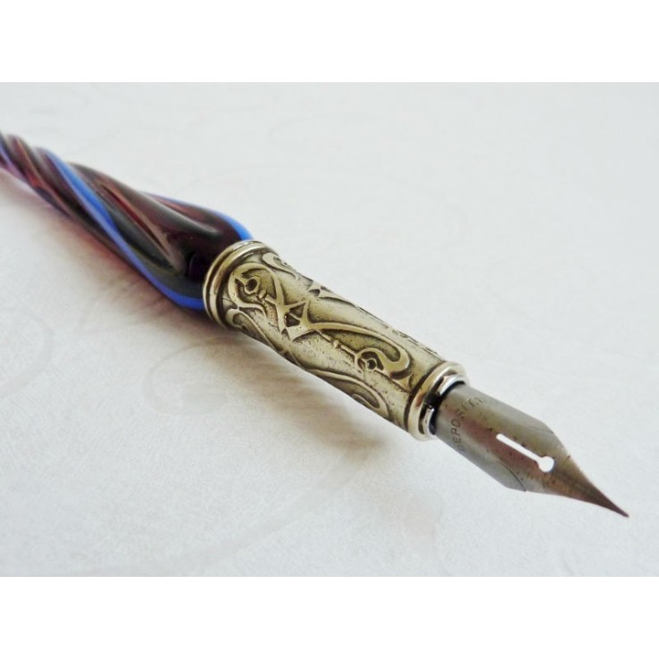 Glas Kalligraphie Stift und Tinte - verdrehten glas