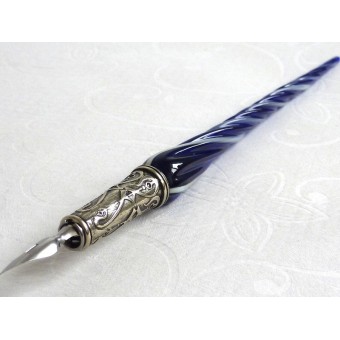 Glass Calligraphy Pen & Ink - Twisted Glass 2