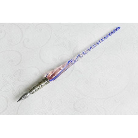 Glass Calligraphy Pen & Ink - Twisted Glass