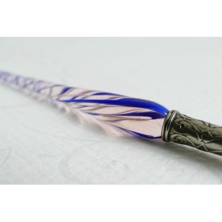 Glas kalligrafie pen en inkt - gedraaide glas