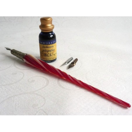 Glas Kalligraphie Stift und Tinte - verdrehten glas