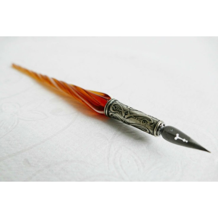 Glas Kalligraphie Stift und Tinte - verdrehten glas