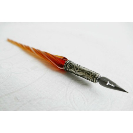 Glas Kalligraphie Stift und Tinte - verdrehten glas