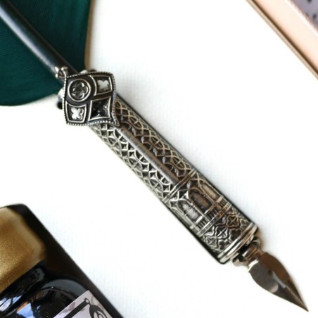 Overladen veerpen en inkt