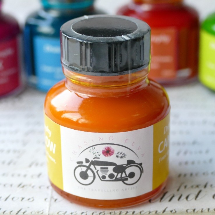 Tinta acrílica amarillo canario