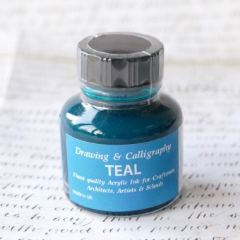 Blågrön blå akryltryckfärg