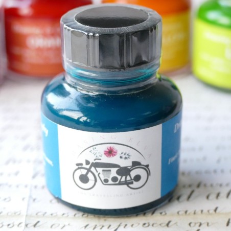 Teal blå akryl blæk