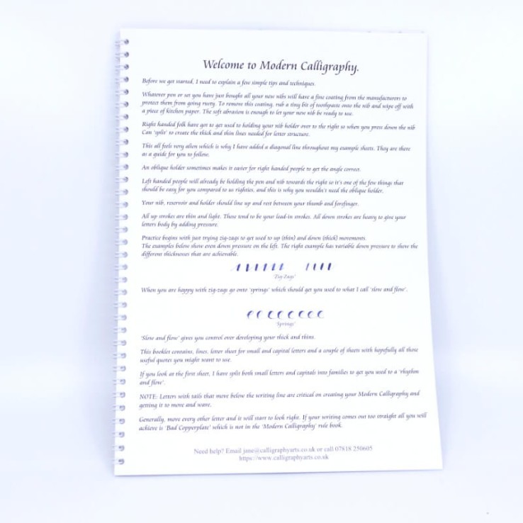 Modernes Kalligraphieheft