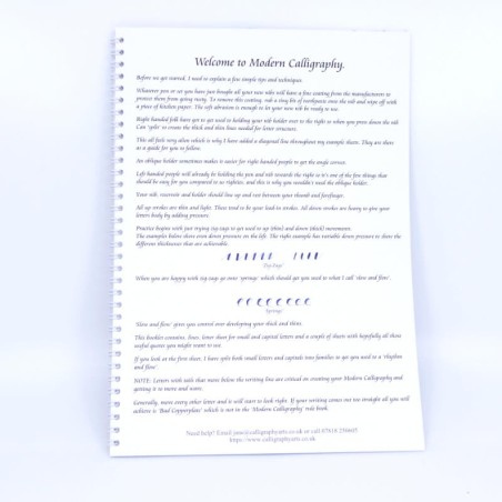 Folleto de caligrafía moderna