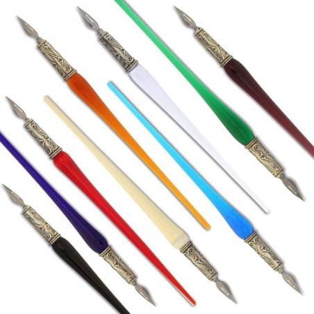 Stylo de calligraphie en verre - 9 couleurs