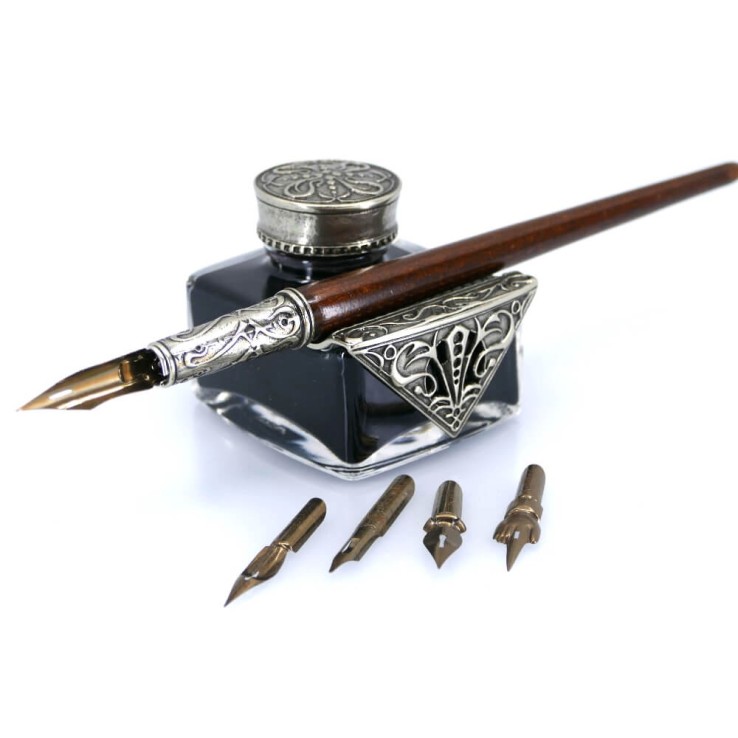 Wooden calligraphy desk set - Tiziano