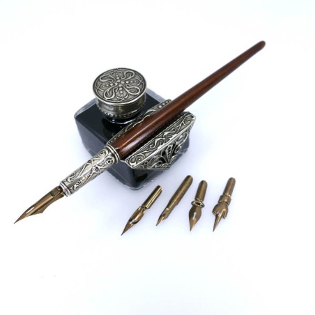 Træ kalligrafi skrivebordssæt - Tiziano