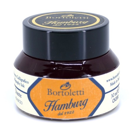 Orangefarbene italienische Kalligraphietinte - Hamburg Dante