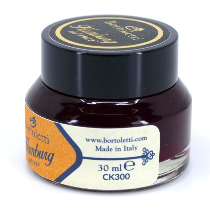 Orangefarbene italienische Kalligraphietinte - Hamburg Dante