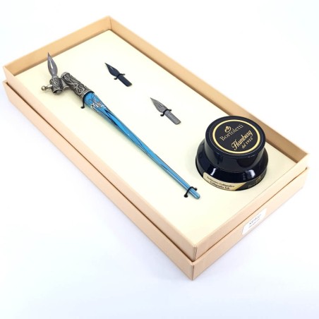 Sned kalligrafi penna - glas bladsilver