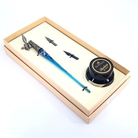 Sned kalligrafi penna - glas bladsilver