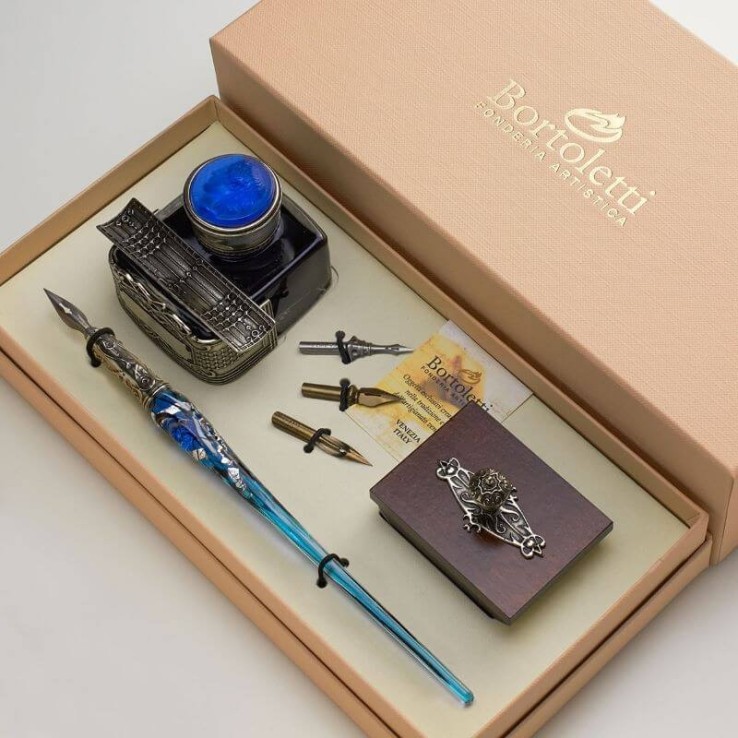 Glas Kalligraphie Stift Schreibtisch Set - Priuli